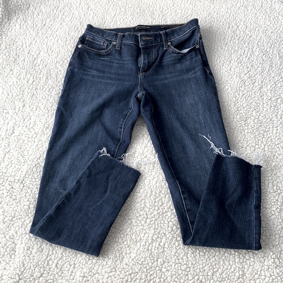 Banana Republic Denim - BANANA REPUBLIC | mid-rise skinny premium denim dark blue jeans